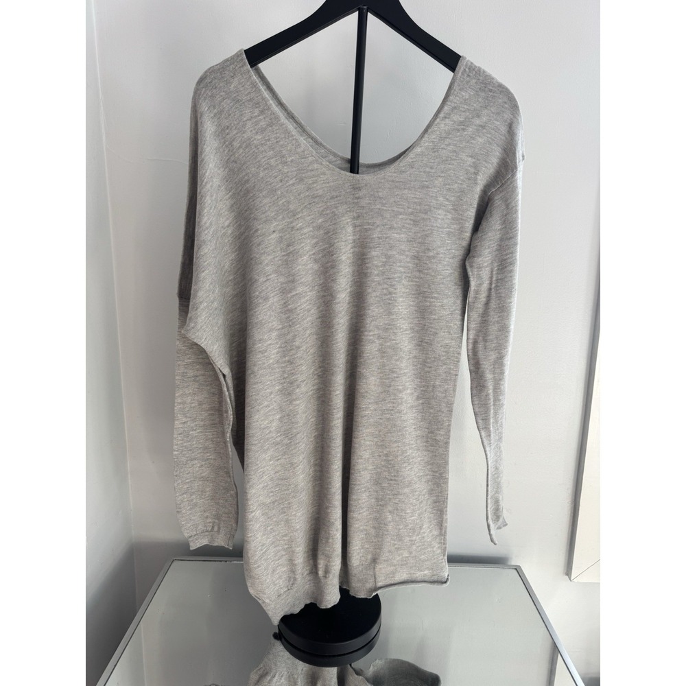 Vince Gray Asymmetrical Dolman Sleeve Cashmere Blend Knit Top Size S Minimalist
